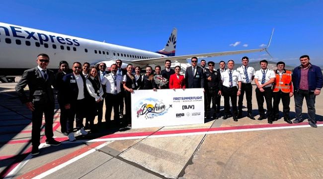 MİLAS-BODRUM HAVALİMANI SEZONUN İLK DIŞ HAT UÇUŞUNU KARŞILADI !