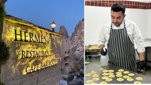 GENÇ VE BAŞARILI ŞEF ENGİN CAN AYIK HERMES CAVE OTEL MUTFAĞINDA EŞSİZ LEZZETLERİN ALTINA İMZA ATIYOR